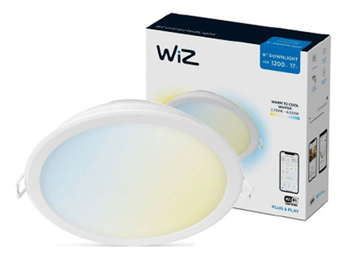 Downlight Spot Wiz De Embutir Led 24w Wifi - Luz Calida Fria