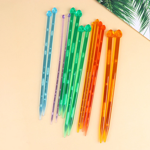Juego De Varillas De Tejer Acrílicas De 25 Cm Para Suéteres