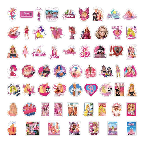 Pegatinas Stickers Barbie Pelicula Calcomanias Margot 50 Pzs