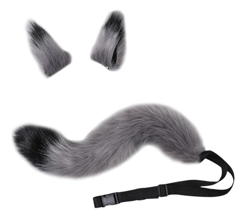 X Faux Fur Fox Wolf Ears Tail Cosplay Set Regalos Felpa Para