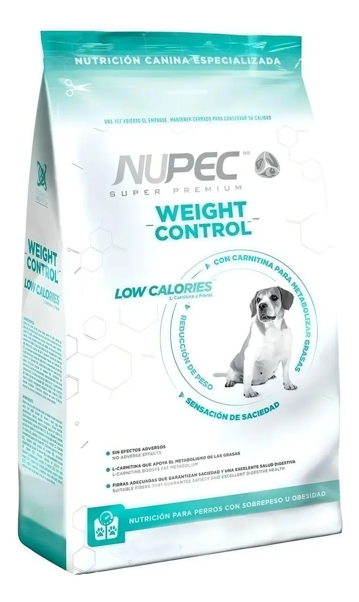 Alimento Nupec Nutrición Especializada Weight Control para Perro Adulto Todos los Tamaños Sabor Mix de 15 kg