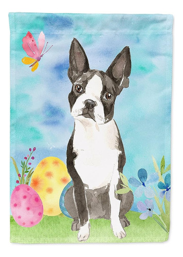 Caroline's Treasures Ck1923gf Easter Eggs Boston Terrier Gar