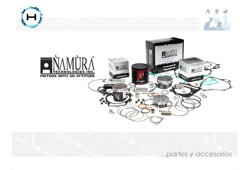 Imagen 3 de 5 de Piston Kit:yamaha Yz 250 Cc Wr 250 Cc +0.02 Mm
