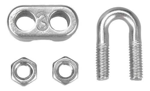 30 Clips De Cable De Acero Inoxidable M3 De 1/8 Pulgadas
