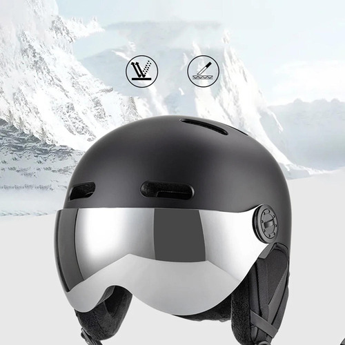 Tk Casco De Snowboard Con Visor Integrado, Protección Rosa S