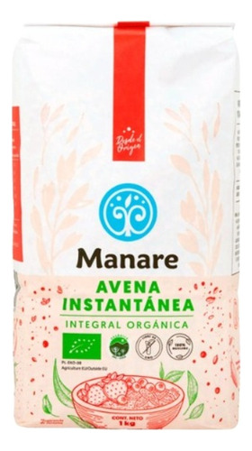 Avena Instantánea Integral Orgánica 750 Gr Manare