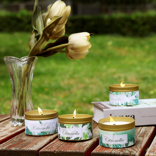 Set De Velas Perfumadas 4 Pack Citronella Velas De Citronela