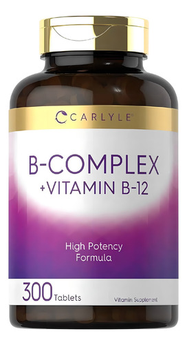 Complejo B + Vitamina B1 B2 B6 B12 300 Tabletas