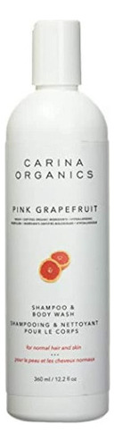 Carina Organics Rosa Pomelo Champu Y Lavado De Cuerpo