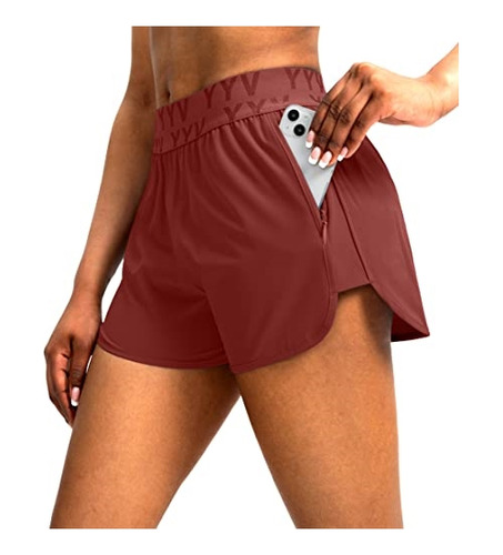 Shorts Cortos De Correr Para Mujer Con Bolsillos Talla Xs