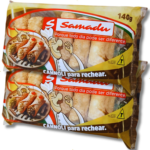 Cannoli Shells Para Rechear Samadu Crocante 280g 24 Unidades