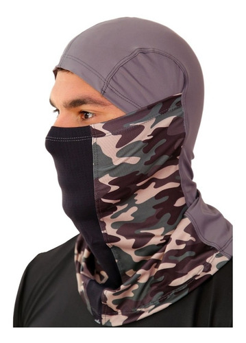 Imagem 6 de 7 de Touca Ninja Mascara Balaclava Camuflada Com Cinza Uv50+