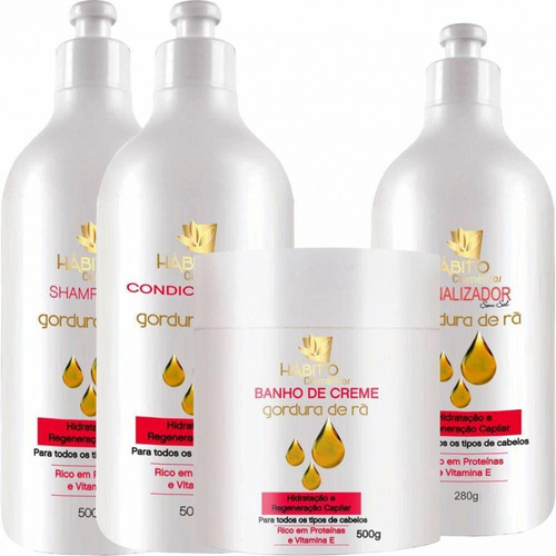 Kit Gordura De Rã Hábito Cosméticos Hidratação Capilar