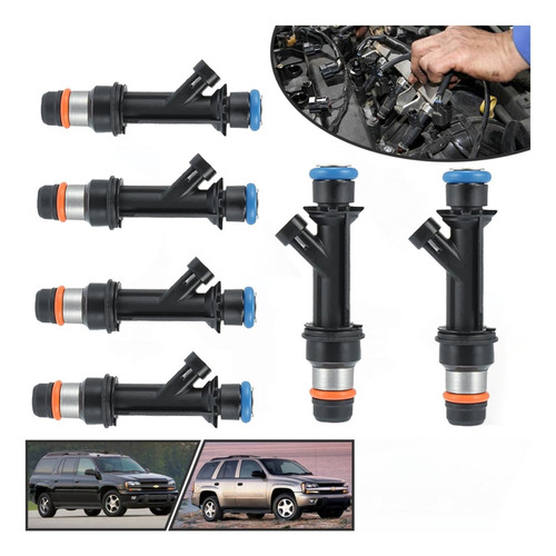 Pyz 6pcs Inyectores De Combustible For Chevrolet Trailblazer