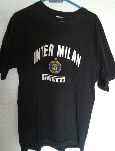 Camiseta Negra Inter De Milan Talle Xl.