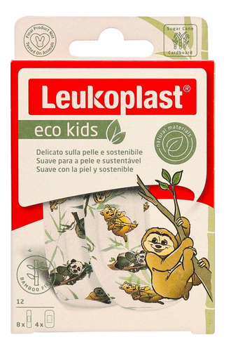 Curas Leukoplast Eco Kids Suave Con La Piel 12 Unidades