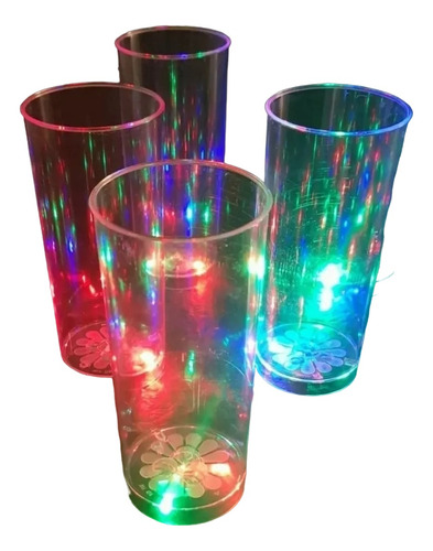 60 Vasos Luminosos Led , Cotillon Luminoso Led , Fluor !!!