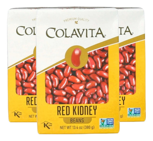 Feijão Vermelho (red Kidney) Colavita 380g (3 Caixinhas)