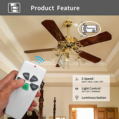 Kit De Control Remoto Universal Para Ventilador De Techo, Re