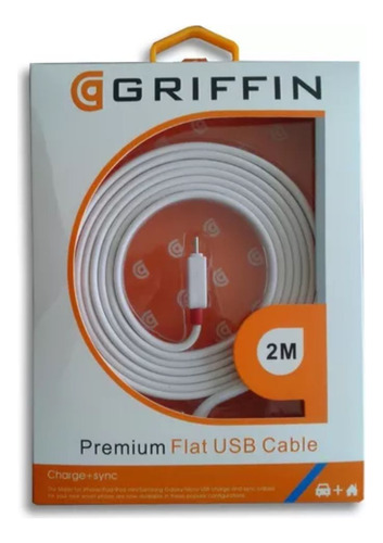 Cable Carga Datos Micro Usb V8 Griffin 2 Metros