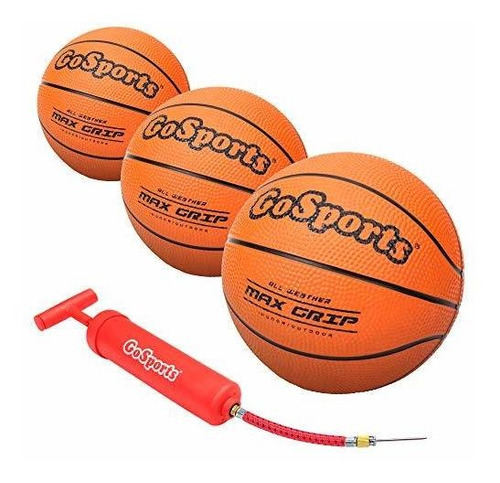 Gosports 5  Mini Basketball 3 Pack With Premium Pump - Perfe