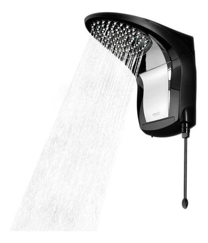 Imagem 4 de 5 de Chuveiro elétrico de parede Lorenzetti Acqua Ultra Jet preto-cromado 7800W 220V