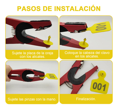 100pcs Arete Cabra Borrego Ganado Enumerado Láser Con Numero