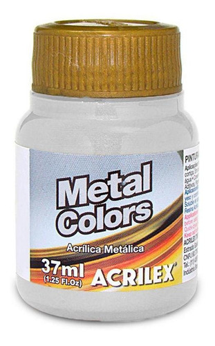 Tinta Acrílica Metálica 37ml Metal Colors Acrilex