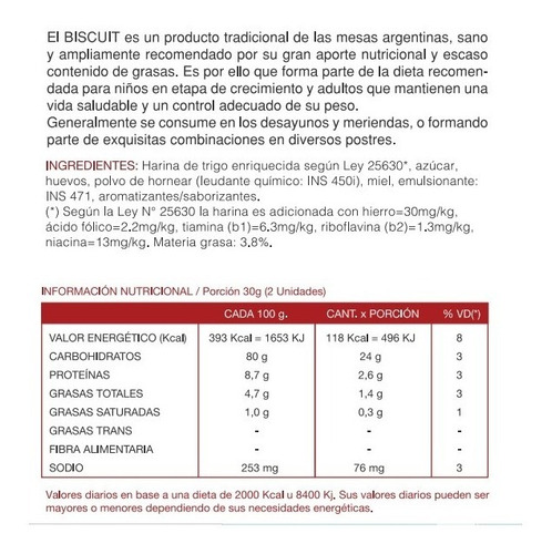 Bay Biscuit Galletita Dulce Individual Caja 36 Paq X2u C/u
