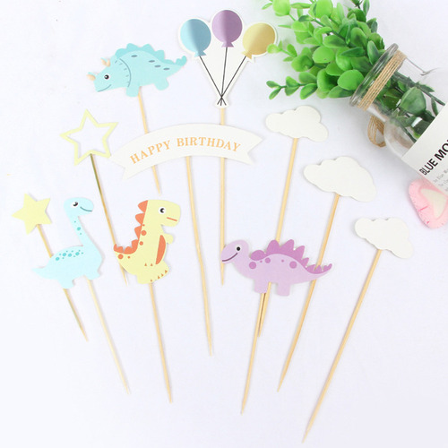 33 Piezas De Globos Y Adornos De Dinosaurios Coloridos Para
