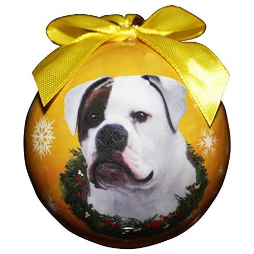 Bola Irrompible  American Bulldog Christmas Ornament 