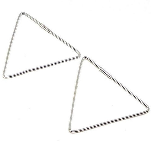 Aros Triangulo 35mm De Plata Artículo: Ar 328-2