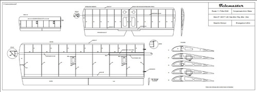 Planta Telemaster Para Motor Roçadeira V2 E Decathlon 30cc