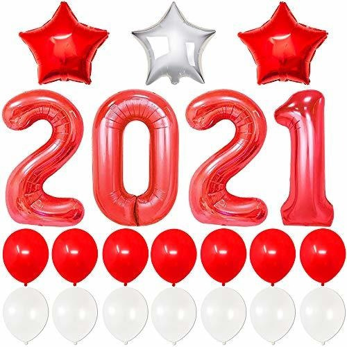 Globos 2020, Rojos Para Año Nuevo, Grandes, 40 Pulgadas | Ki