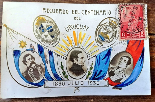 Postal Centenario Uruguay 1830 1930