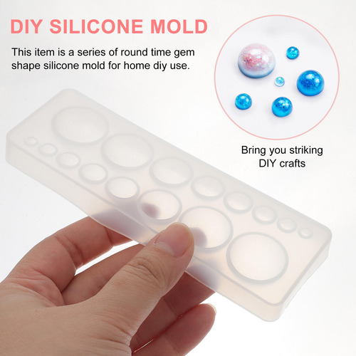 Molde De Epóxi Diy Multi Round Shape Time Molde De Silicone