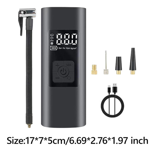 Compresor De Aire Portátil De 12 V Con Con 1 Cable Usb