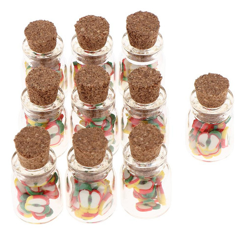 10pcs De Botellas De 1:12 Con Comida, Chips