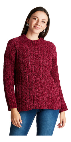 Sweater Cuello Redondo Magenta