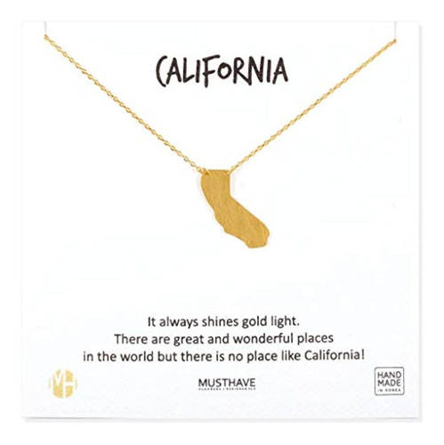 Collar De Musthave California Chapado En Oro De 18 Quilates