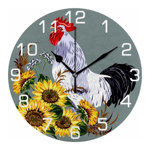 Reloj De Pared Cocina Relojes Grandes Pared  Gallo Gira...