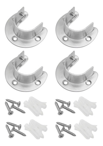 . 4x Socket De Varilla De Acero Inoxidable Brida Rob 25mm