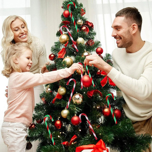 Sd 60 Bastones De Caramelo Navideños, Adornos For Árboles