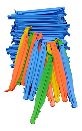 Imagen 1 de 4 de Broche Universal Para Bolsas. Tamaño Grande. Pack Por 25 U.