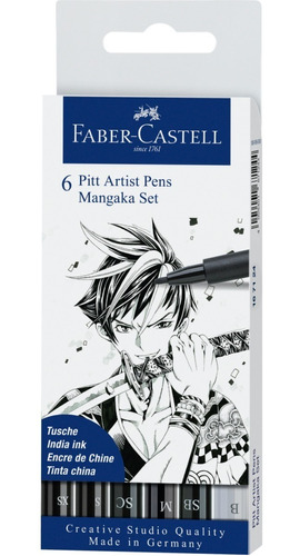 Marcadores Pitt Artist Pens Soft Brush Mangaka Faber Castell