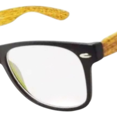 Lentes Computadora Blue Light Protege Ojos Bamboo Niños Negro