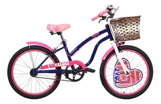 Bicicleta Veloci Heart Beat City Rodada 20 Azul Infantil