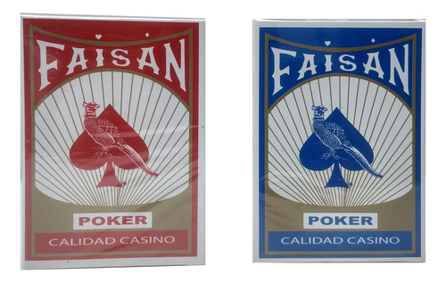 12 Baraja De Poker Faisan Calidad Casino 100 % Plastico