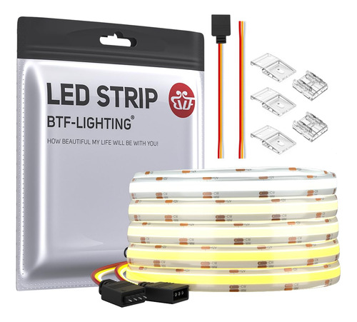 Btf-lighting Fcob Cob Cct Ip65 Tira De Luces Led De Alta Den