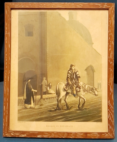 Grabado Beggar On Horseback Gaucho Caballo Buenos Aires